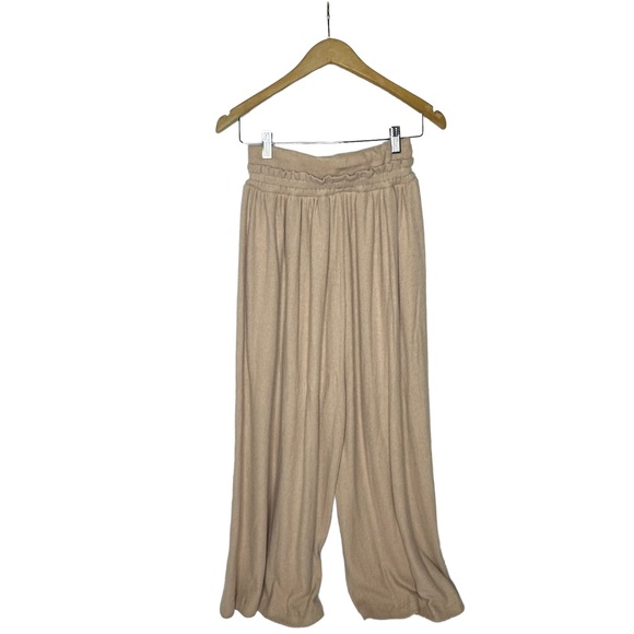FINAL LAST CHANCE Free People Beach Soft Wide Leg Trouser Pants xs in blush - Picture 2 of 12